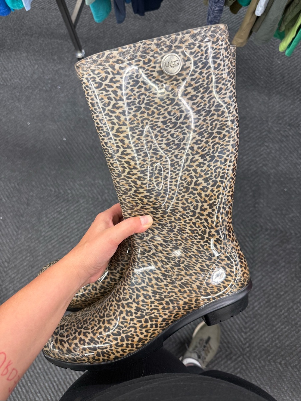 UGG Leopard-Print Rain Boots